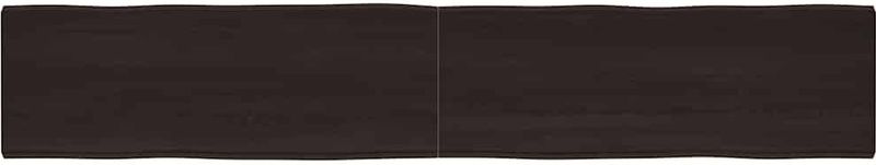 vidaXL Tischplatte 220x40x(2-6) cm Massivholz Behandelt Baumkante