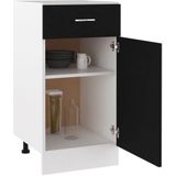 vidaXL Schubunterschrank Schwarz 40x46x81,5 cm Holzwerkstoff