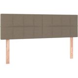 vidaXL LED Kopfteil Taupe 144x5x78/88 cm Stoff