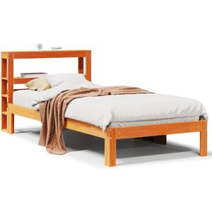 vidaXL Massivholzbett ohne Matratze Wachsbraun 75x190 cm Kiefernholz