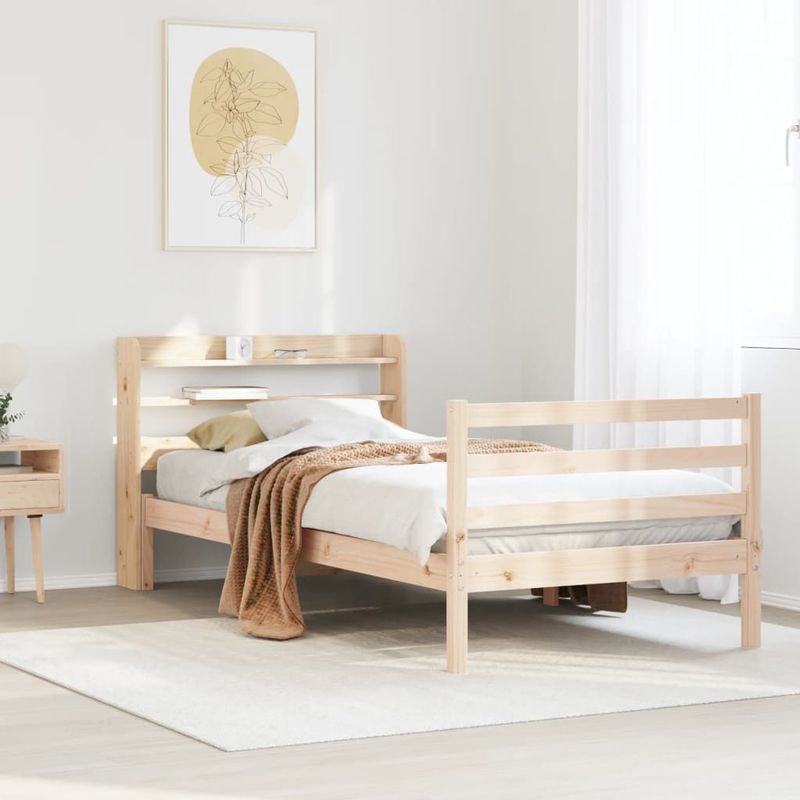 vidaXL Bettgestell mit Kopfteil ohne Matratze 100x200 cm