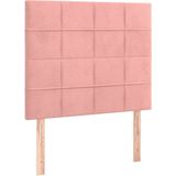 vidaXL Kopfteile 2 Stk. Rosa 80x5x78/88 cm Samt