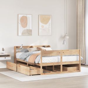 vidaXL Massivholzbett ohne Matratze 140x200 cm Kiefernholz