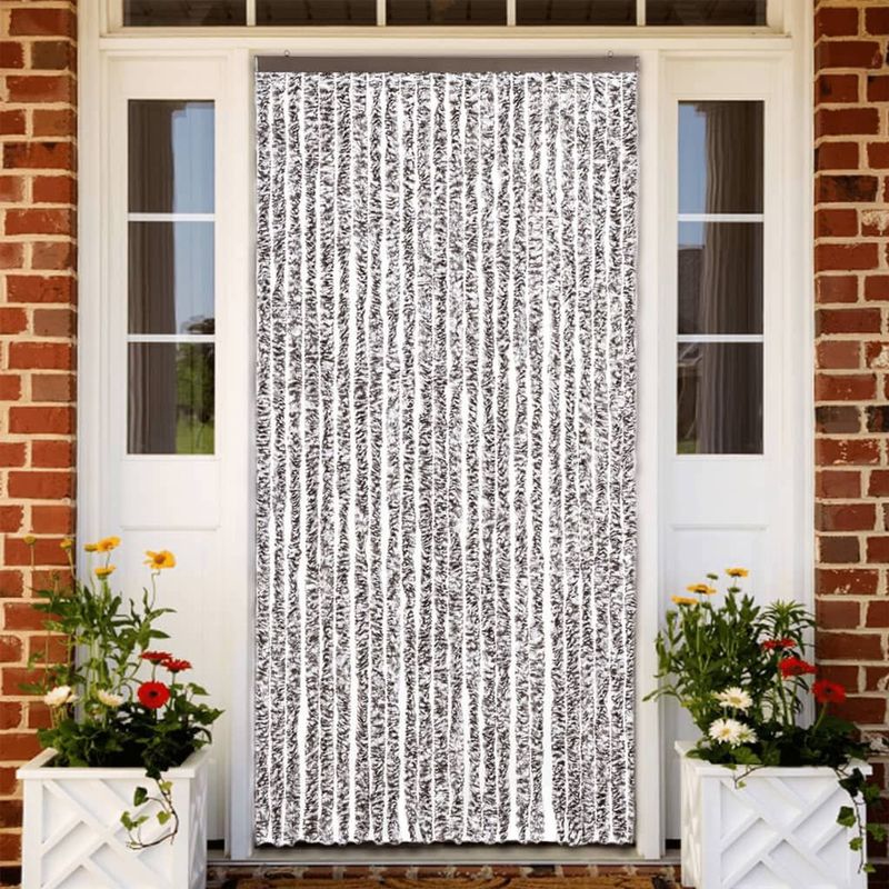 vidaXL Insektenschutz-Vorhang Braun und Beige 100x220 cm Chenille