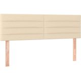 vidaXL Kopfteile 2 Stk. Creme 72x5x78/88 cm Stoff
