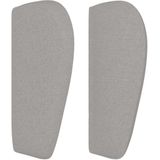 vidaXL Kopfteil mit Ohren Hellgrau 163x23x78/88 cm Stoff
