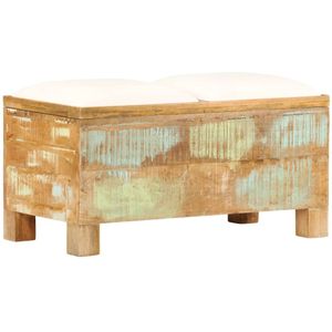 vidaXL Sitzbank mit Stauraum Altholz Massiv 80x40x40 cm