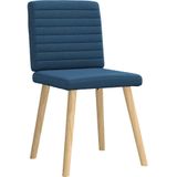 vidaXL Esszimmerstühle 6 Stk. Blau Stoff