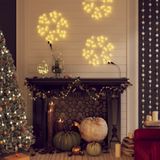 vidaXL LED-Schneeflocken 2 Stk. Warmweiß 27x27 cm