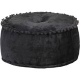 vidaXL Pouf Rund Samt 40×20 cm Anthrazit