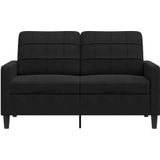 vidaXL 2-Sitzer-Sofa Schwarz 120 cm Samt