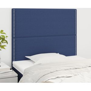 vidaXL Kopfteile 2 Stk. Blau 90x5x78/88 cm Stoff