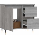 vidaXL Badschrank Grau Sonoma 65x33x60 cm Holzwerkstoff