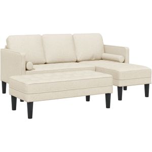 vidaXL 2-teiliges Sofa Set mit Kissen aus Leinen