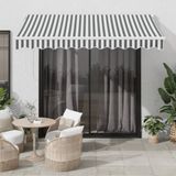 vidaXL Markise Einziehbar Anthrazit und Weiß 3x2,5 m Stoff & Aluminium