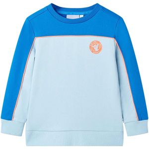 vidaXL Kinder-Sweatshirt Knallblau und Hellblau 140