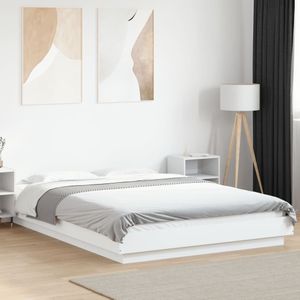 vidaXL Bettgestell Weiß 120x200 cm Holzwerkstoff