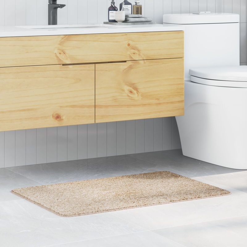 vidaXL Badematte Rechteckig Creme 60x90 cm Polypropylen Rutschfest