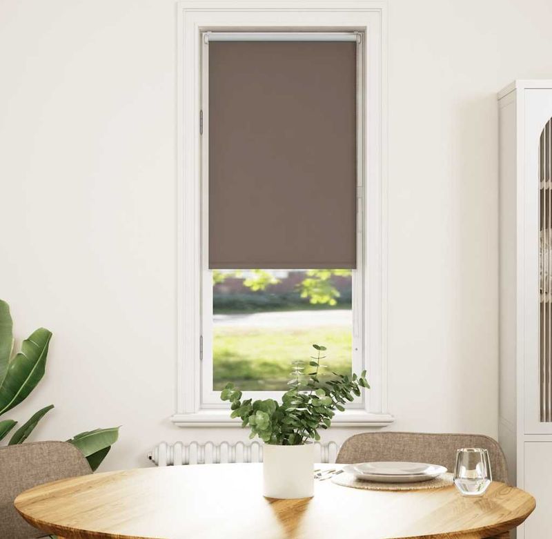 vidaXL Verdunkelungsrollo Kaffeebraun 45x130cm Stoffbreite 40,7 cm