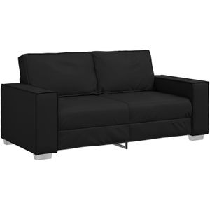 vidaXL Loveseat Sofa Schwarz 140 cm Kunstleder