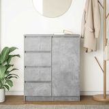 vidaXL Sideboard mit Schubladen Betongrau 71x35x84 cm Holzwerkstoff