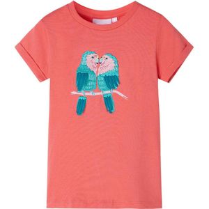 vidaXL Kinder-T-Shirt Korallenrosa 140