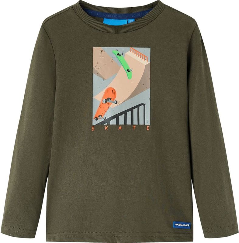 vidaXL Kinder-Langarmshirt Khaki 104