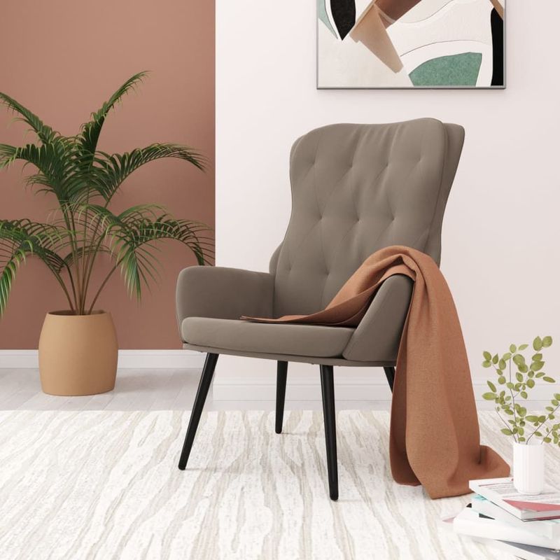 vidaXL Relaxsessel Hellgrau Samt