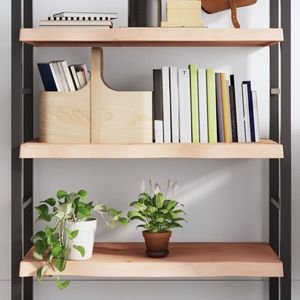 vidaXL Wandregal 100x50x(2-6) cm Massivholz Eiche Unbehandelt