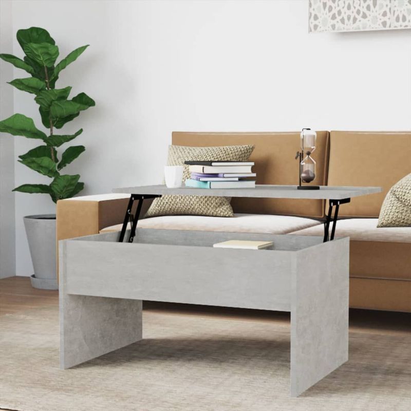 vidaXL Couchtisch Betongrau 80x50,5x41,5 cm Holzwerkstoff