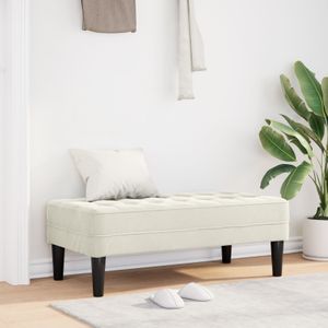 vidaXL Bank Creme 113 cm Samt