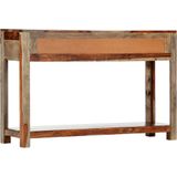 vidaXL Konsolentisch mit 3 Schubladen 120x30x75 cm Massivholz
