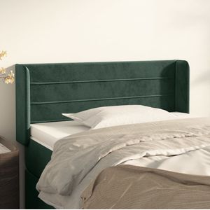 vidaXL Kopfteil mit Ohren Dunkelgrün 103x16x78/88 cm Samt