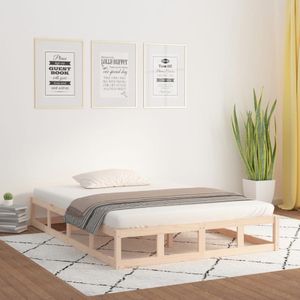 vidaXL Massivholzbett 120x190 cm