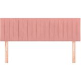 vidaXL Kopfteile 2 Stk. Rosa 72x5x78/88 cm Samt
