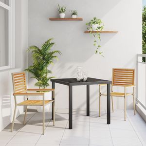 vidaXL Gartenstühle mit Kissen 2 Stk. Stapelbar Beige Poly Rattan