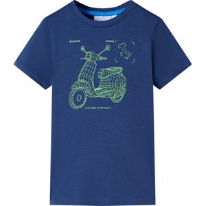 vidaXL Kinder-T-Shirt Dunkelblau 140