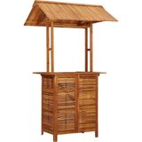vidaXL Outdoor-Bartisch mit Dach 113x106x217 cm Akazie Massivholz