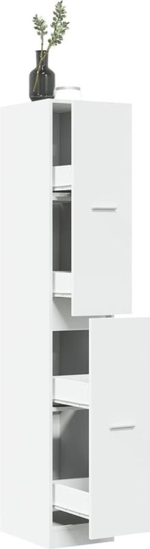vidaXL Apothekerschrank Weiß 30x41x174,5 cm Holzwerkstoff