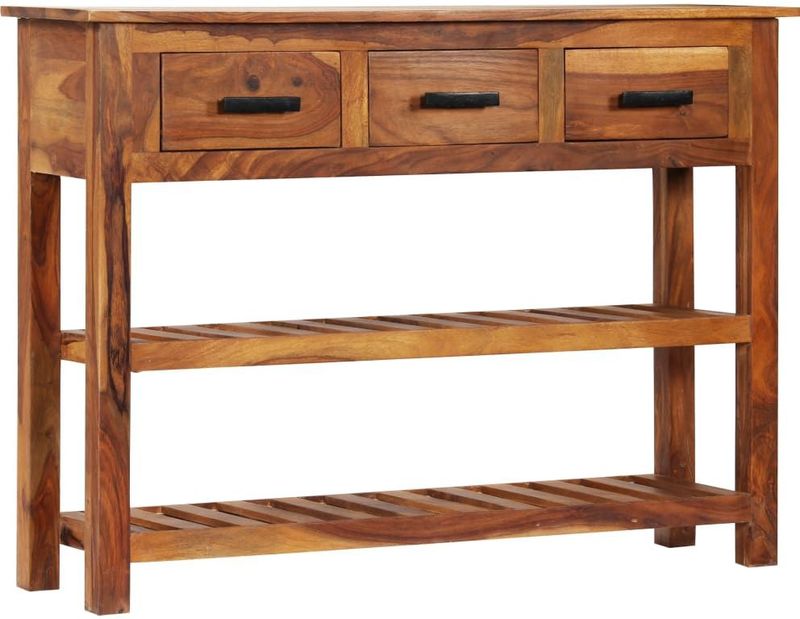 vidaXL Sideboard mit 3 Schubladen 110x30x80 cm Massivholz Akazie