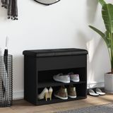 vidaXL Schuhbank Schwarz 62x32x50 cm Holzwerkstoff