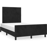 vidaXL Bettgestell ohne Matratze Schwarz 120x200 cm Samt