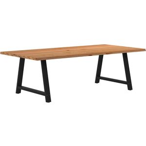 vidaXL Esstisch mit Baumkanten 240x120x74 cm Massivholz Eiche Rechteck