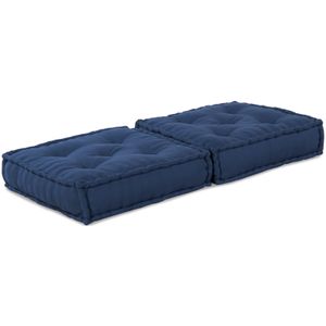 vidaXL Modularer Pouf Indigo 70x70x36 aus Stoff