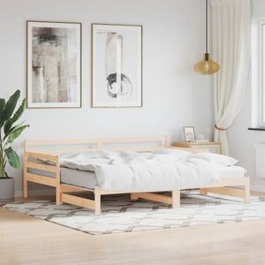vidaXL Tagesbett Ausziehbar 90x200 cm Massivholz Kiefer
