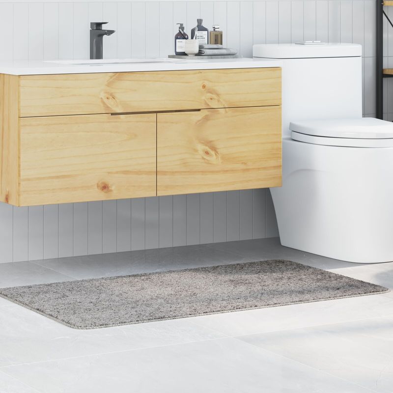 vidaXL Badematte Rechteckig Grau 70x120 cm Polypropylen Rutschfest