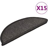 vidaXL Treppenmatten Selbstklebend Sisal 15 Stk. 56x17x3 cm Anthrazit