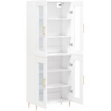 vidaXL Highboard Weiß 69,5x34x180 cm Holzwerkstoff