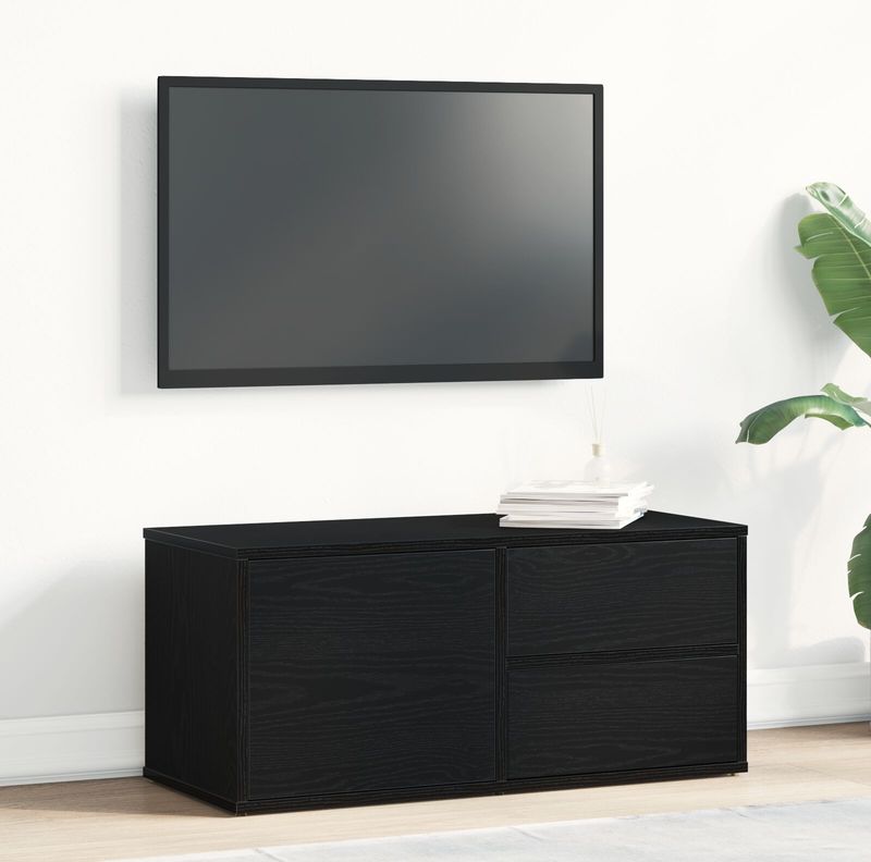 vidaXL TV-Schränkchen Artisan aus Eiche 80 x 34 x 35,5 cm, aus Holzwerkstoff