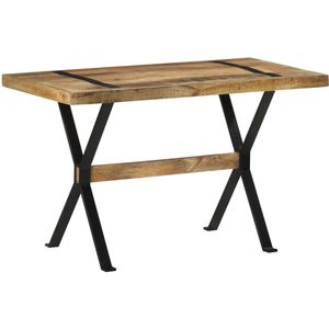 vidaXL Esstisch 120x60x76 cm Raues Mangoholz